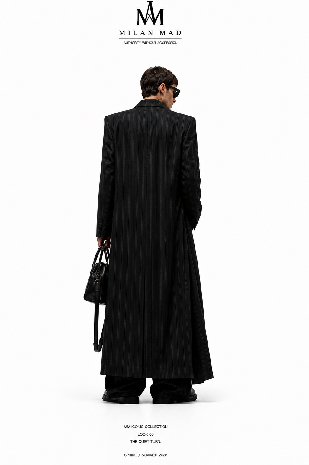 Quiet Turn Pinstripe Coat — view 2