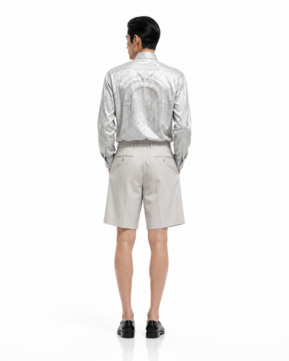 Portico Silk Jacquard Shirt — view 2