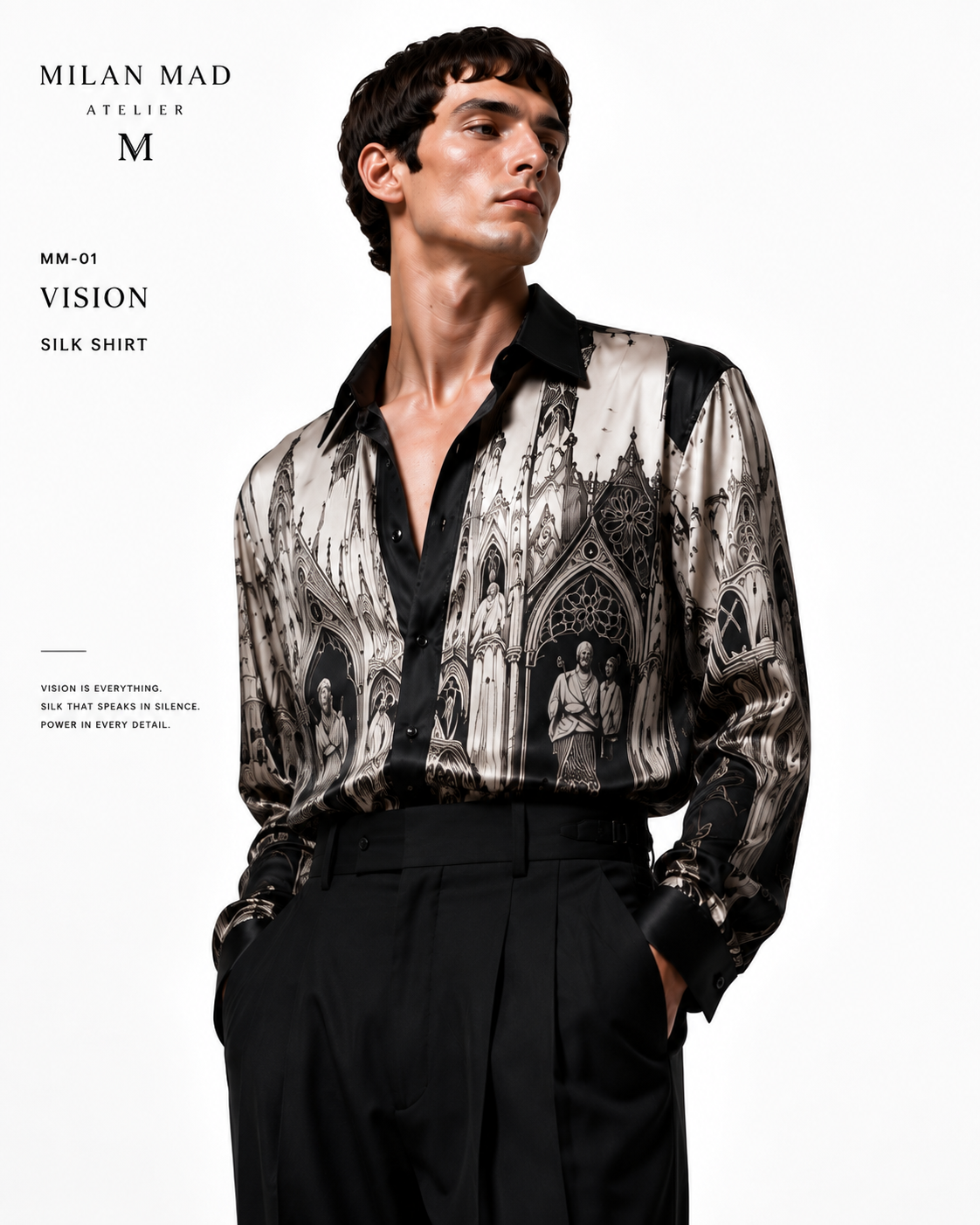 Cathedral Print Silk Shirt — view 2