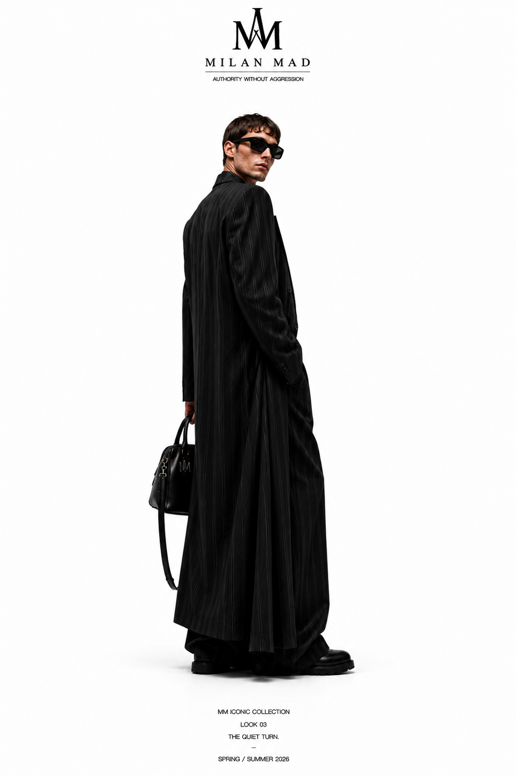 Quiet Turn Pinstripe Coat — view 4