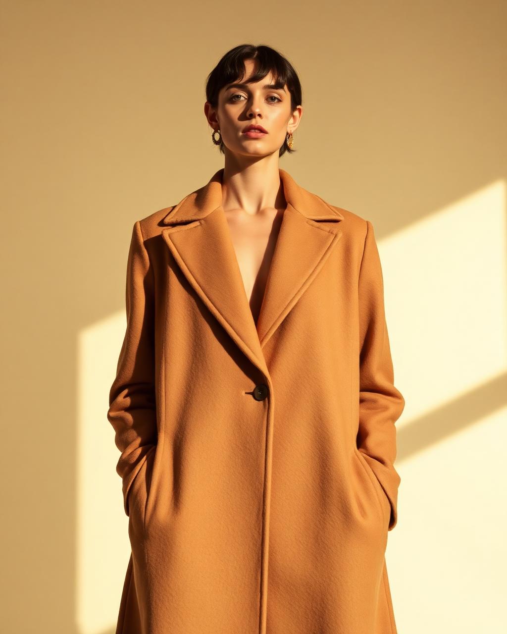 Camel Cashmere Overcoat