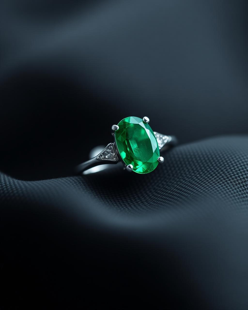 Emerald Solitaire Ring